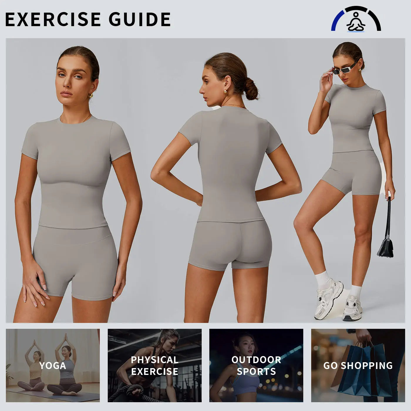 Tenwolf 2-Piece Boat Neck Open-Back Workout Set, Shaping Support, Breathable Quick-Dry, Yoga, Gym, Athletic Women’S Backless Tank Top Set, Sports Fitness Wear with Tummy Control Sweat Suit
