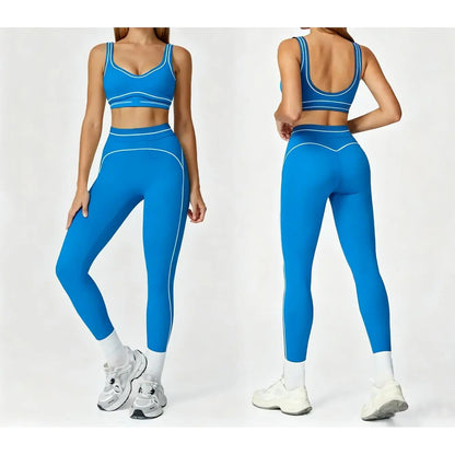 Women'S Two-Piece Sports Suit, Comfortable Activewear, Suitable for Fitness and Gym, Everyday Sportswear, Summer Sportswear, Yoga Pants, Sporty Casual Seamless Design