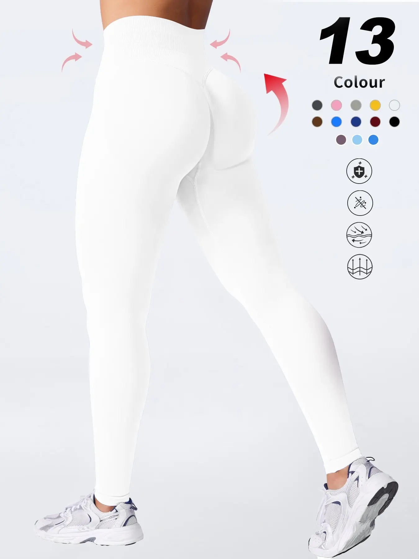 Two-Pack High-Waist Yoga Pants for Women, Soft Breathable Athletic Wear, Athletic Skinny Pants, Ideal for Fitness and Daily Use, Available In