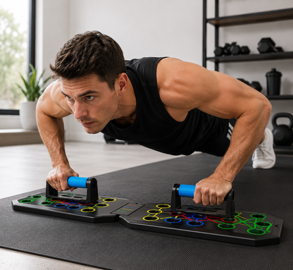 Enhanced Push-Up Board Fitness Kit with 28 Holes, Portable Home Exercise Equipment for Chest, Arms & Core, Includes Resistance Band & Upper Body Toner for Men & Women Summervibes Summerwins