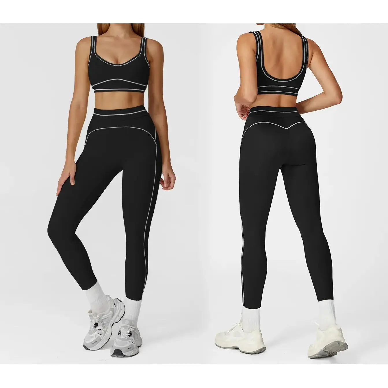 Women'S Two-Piece Sports Suit, Comfortable Activewear, Suitable for Fitness and Gym, Everyday Sportswear, Summer Sportswear, Yoga Pants, Sporty Casual Seamless Design