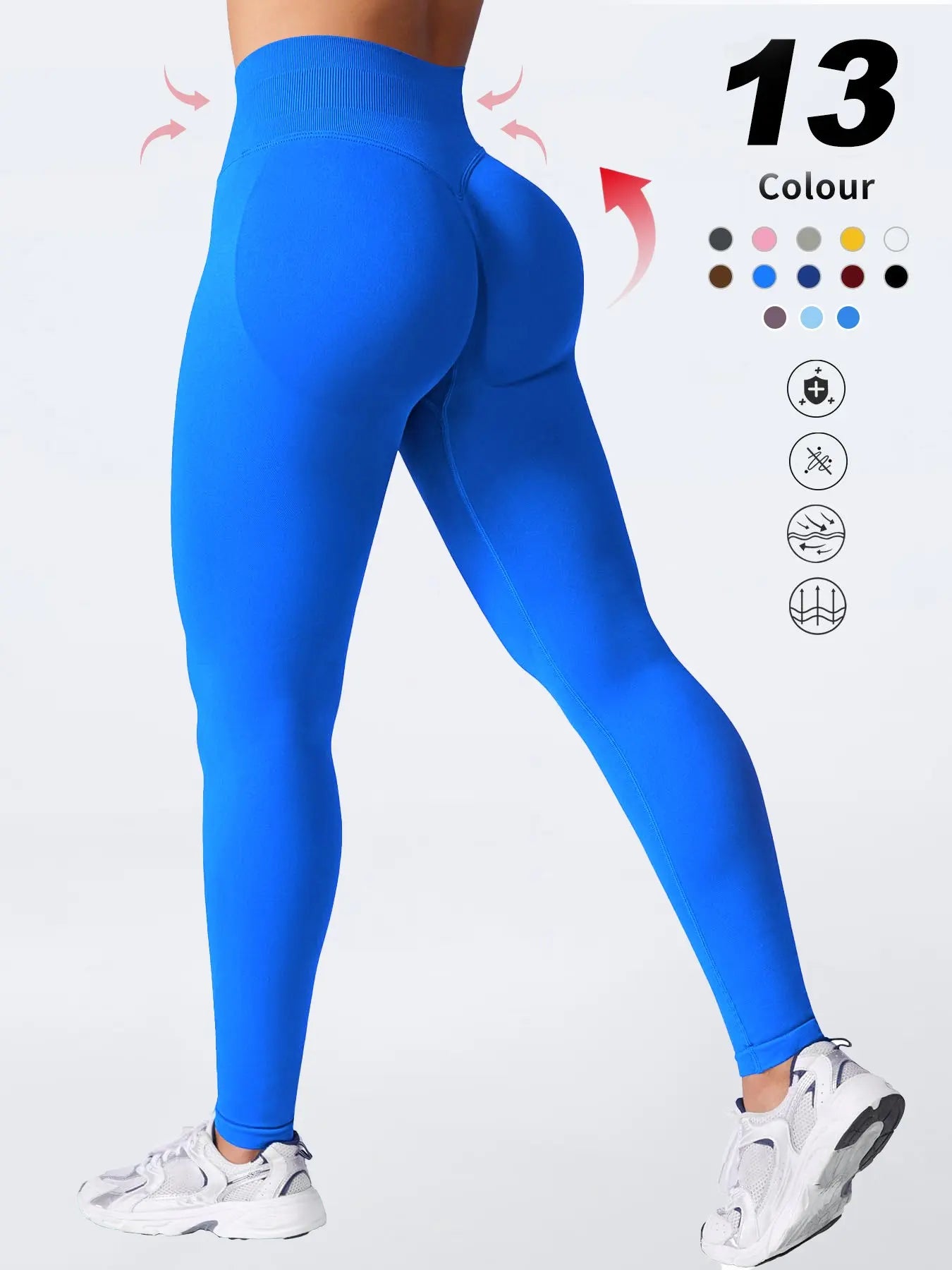 Two-Pack High-Waist Yoga Pants for Women, Soft Breathable Athletic Wear, Athletic Skinny Pants, Ideal for Fitness and Daily Use, Available In