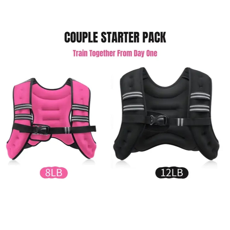 【Summerwins】Zelus Weighted Vests,6/8/12/16/20/25/30Lbs Weight Vest with Detachable Phone Pouch&Reflective Stripes&Adjustable Straps|Exercise Equipment & Workout Enhancer for Motivational Walking,Strength Training,Running,Rucking #Tiktokshopdealsforyoudays